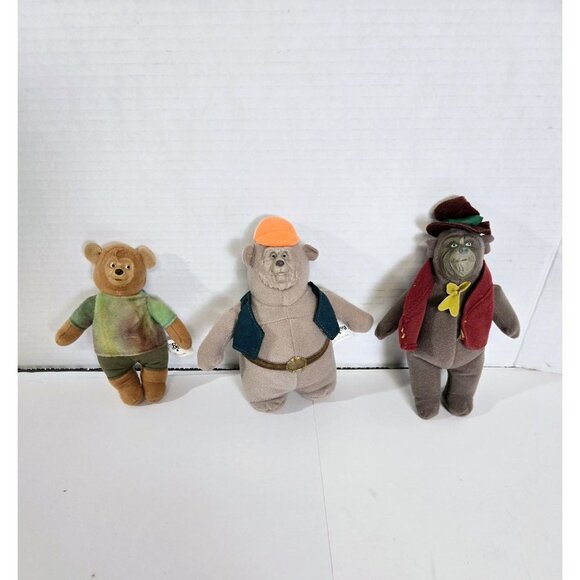 Disney Other - The Country Bear Jamboree McDonald's Plush x3 Vintage Rubber Faces